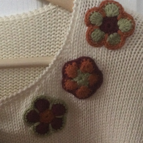 Hand knitted and embellished sweater. - Picture 2 of 5